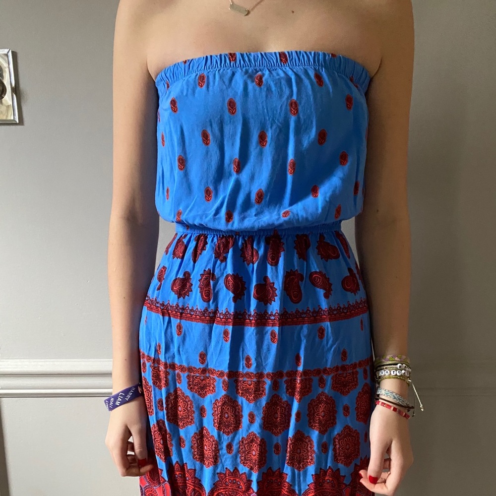 strapless sun dress